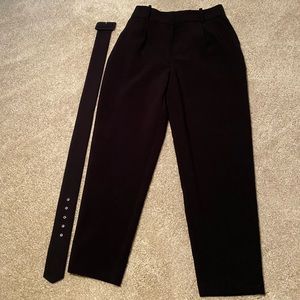 Zara black pant with belt